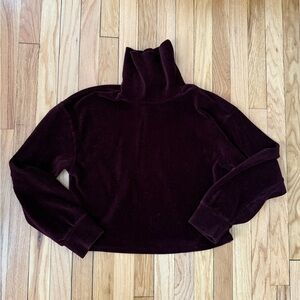 Bershka Deep Burgundy Turtleneck Sweater
